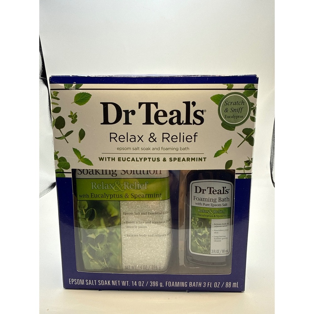 Dr Teal's Relax & Relief Eucalyptus & Spearmint Epsom Salt Soak and Foaming Bath